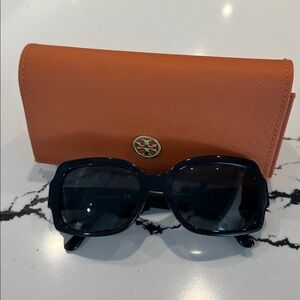 Tory Burch black Sunglasses with Orange Case